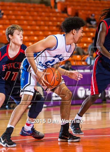 Thumbnail 3 in Nolan Catholic vs. Fort Worth Country Day (DFW Basketball Challenge) photogallery.