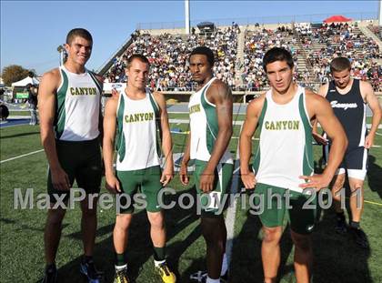 Thumbnail 3 in CIF SS Masters Track & Field Championships (Boys 4x100  Relay) photogallery.