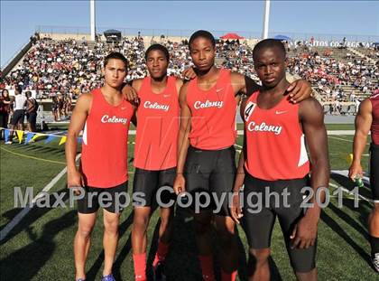 Thumbnail 1 in CIF SS Masters Track & Field Championships (Boys 4x100  Relay) photogallery.
