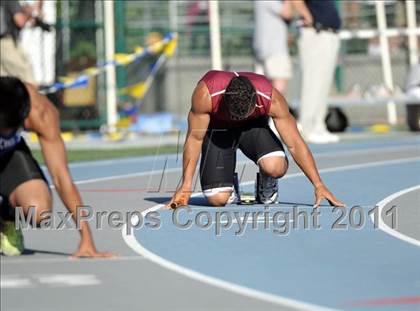 Thumbnail 3 in CIF SS Masters Track & Field Championships (Boys 4x100  Relay) photogallery.