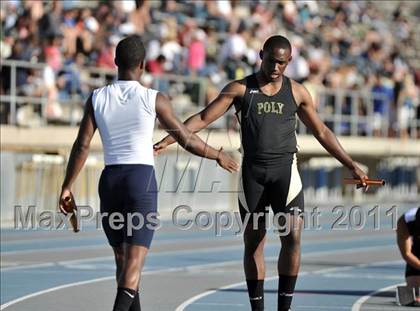 Thumbnail 3 in CIF SS Masters Track & Field Championships (Boys 4x100  Relay) photogallery.