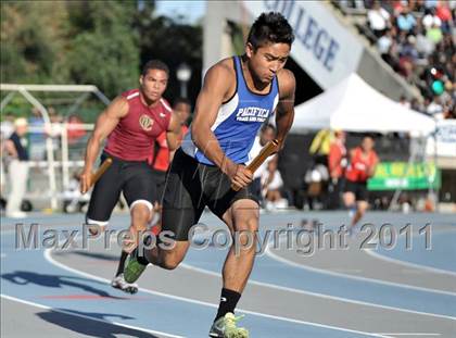 Thumbnail 3 in CIF SS Masters Track & Field Championships (Boys 4x100  Relay) photogallery.