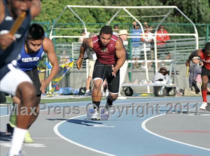 Thumbnail 2 in CIF SS Masters Track & Field Championships (Boys 4x100  Relay) photogallery.