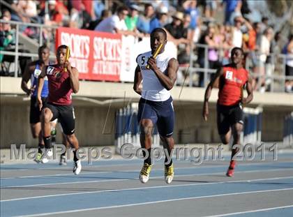 Thumbnail 2 in CIF SS Masters Track & Field Championships (Boys 4x100  Relay) photogallery.