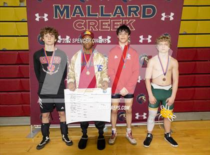 Thumbnail 2 in NCHSAA 4A West Wrestling Regional Championship Awards photogallery.