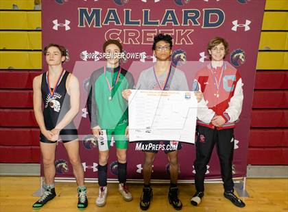 Thumbnail 3 in NCHSAA 4A West Wrestling Regional Championship Awards photogallery.