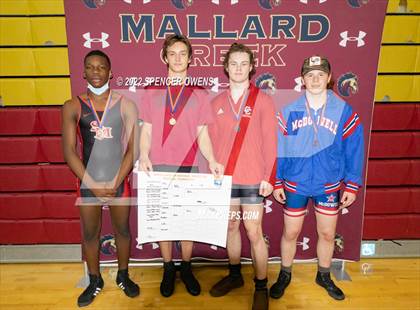Thumbnail 3 in NCHSAA 4A West Wrestling Regional Championship Awards photogallery.