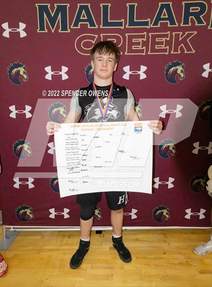 Thumbnail 1 in NCHSAA 4A West Wrestling Regional Championship Awards photogallery.