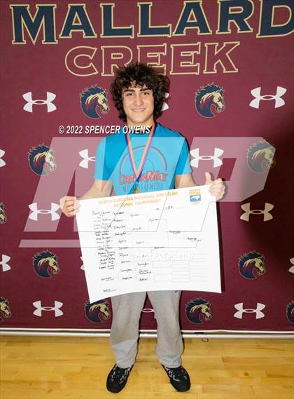 Thumbnail 3 in NCHSAA 4A West Wrestling Regional Championship Awards photogallery.