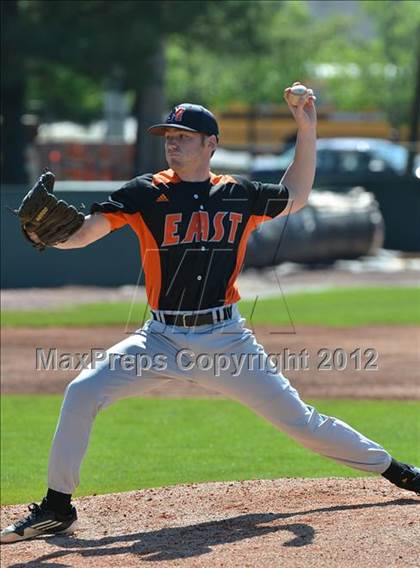 Thumbnail 1 in Morristown-Hamblen East @ Henderson County (Demarini/Diamond Academy Baseball Classic) photogallery.