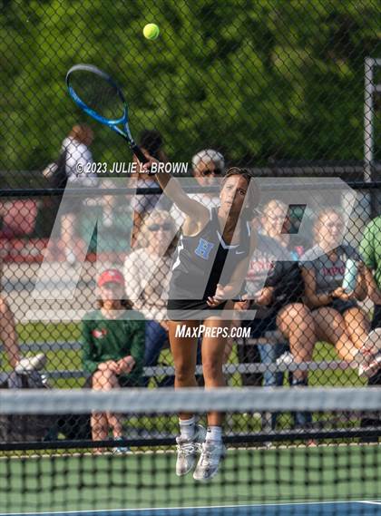 Thumbnail 1 in Lawrence North vs Heritage Christian (IHSAA Sectional 41 Doubles) photogallery.