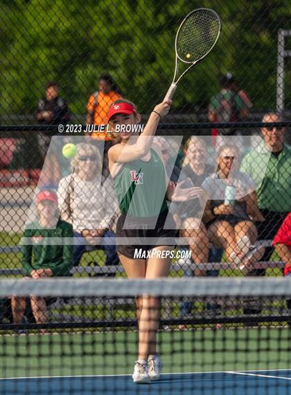 Thumbnail 1 in Lawrence North vs Heritage Christian (IHSAA Sectional 41 Doubles) photogallery.