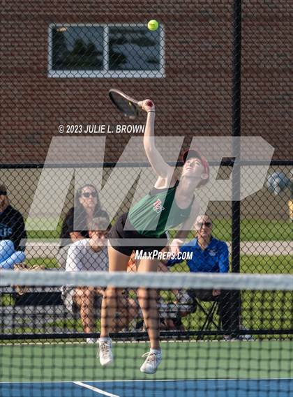 Thumbnail 3 in Lawrence North vs Heritage Christian (IHSAA Sectional 41 Doubles) photogallery.