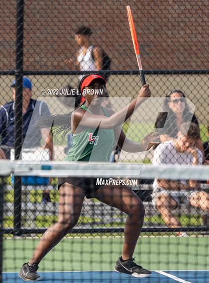 Thumbnail 2 in Lawrence North vs Heritage Christian (IHSAA Sectional 41 Doubles) photogallery.