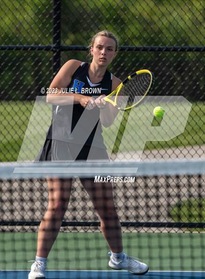 Thumbnail 2 in Lawrence North vs Heritage Christian (IHSAA Sectional 41 Doubles) photogallery.