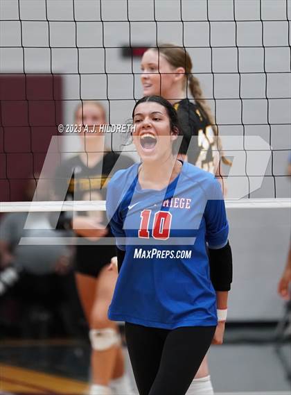 Thumbnail 1 in St. Teresa's Academy vs Bishop Miege (St James Volleyball Slam) photogallery.