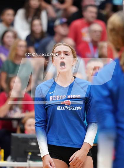 Thumbnail 2 in St. Teresa's Academy vs Bishop Miege (St James Volleyball Slam) photogallery.