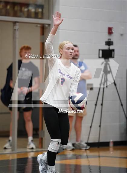 Thumbnail 3 in St. Teresa's Academy vs Bishop Miege (St James Volleyball Slam) photogallery.