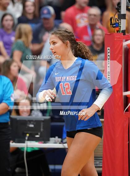 Thumbnail 1 in St. Teresa's Academy vs Bishop Miege (St James Volleyball Slam) photogallery.