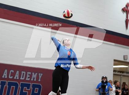 Thumbnail 2 in St. Teresa's Academy vs Bishop Miege (St James Volleyball Slam) photogallery.