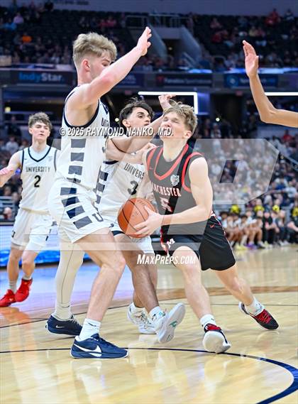 Thumbnail 1 in University vs. Manchester (IHSAA 2A State Championship) photogallery.