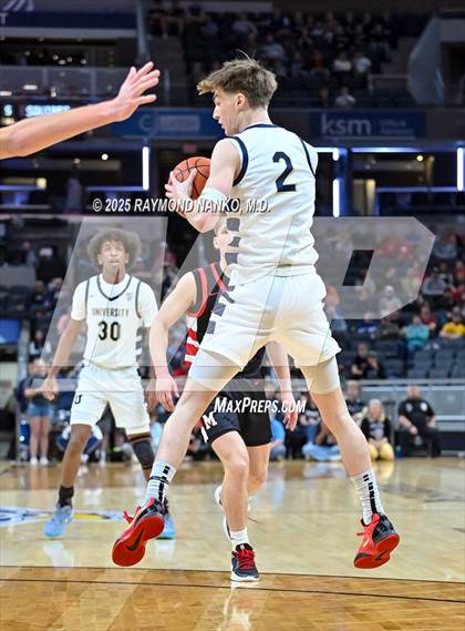 Thumbnail 3 in University vs. Manchester (IHSAA 2A State Championship) photogallery.