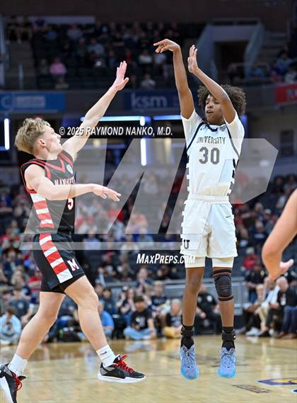 Thumbnail 1 in University vs. Manchester (IHSAA 2A State Championship) photogallery.
