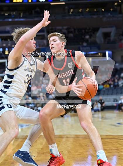 Thumbnail 3 in University vs. Manchester (IHSAA 2A State Championship) photogallery.