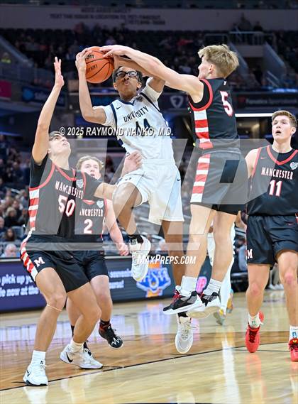 Thumbnail 3 in University vs. Manchester (IHSAA 2A State Championship) photogallery.