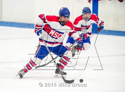 Thumbnail 1 in Mount St. Charles Academy vs Bishop Guertin (Mount St. Charles Holiday Face-Off) photogallery.