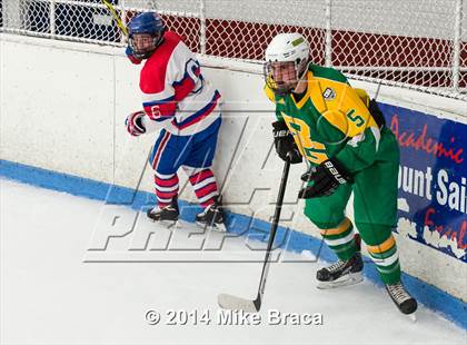 Thumbnail 1 in Mount St. Charles Academy vs Bishop Guertin (Mount St. Charles Holiday Face-Off) photogallery.