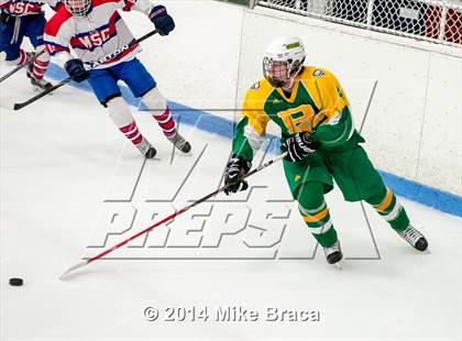 Thumbnail 1 in Mount St. Charles Academy vs Bishop Guertin (Mount St. Charles Holiday Face-Off) photogallery.