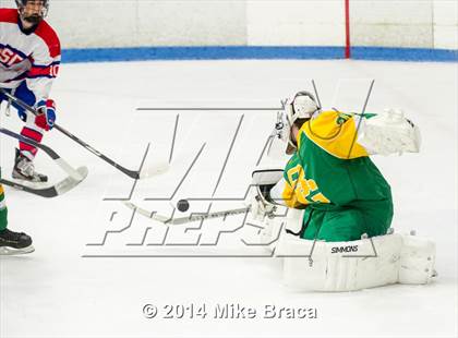 Thumbnail 1 in Mount St. Charles Academy vs Bishop Guertin (Mount St. Charles Holiday Face-Off) photogallery.
