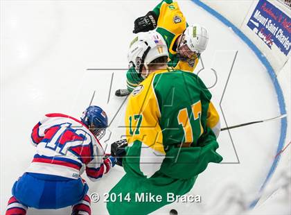 Thumbnail 1 in Mount St. Charles Academy vs Bishop Guertin (Mount St. Charles Holiday Face-Off) photogallery.