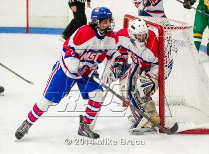 Thumbnail 1 in Mount St. Charles Academy vs Bishop Guertin (Mount St. Charles Holiday Face-Off) photogallery.