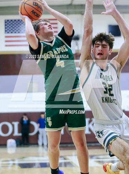 Thumbnail 1 in St. Bonaventure vs St. Francis (St. Francis Holiday Hoopfest Tournament) photogallery.