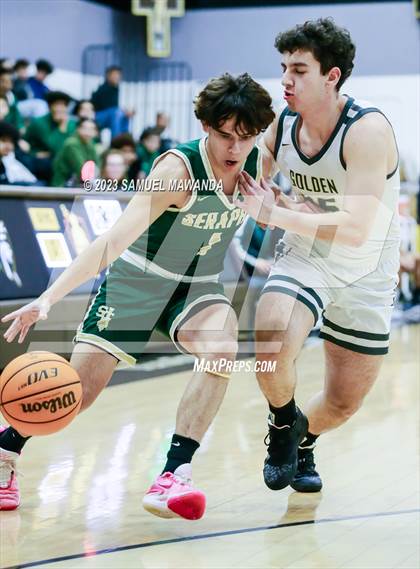 Thumbnail 1 in St. Bonaventure vs St. Francis (St. Francis Holiday Hoopfest Tournament) photogallery.