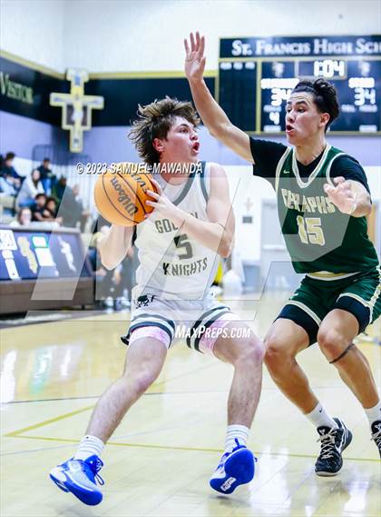 Thumbnail 1 in St. Bonaventure vs St. Francis (St. Francis Holiday Hoopfest Tournament) photogallery.