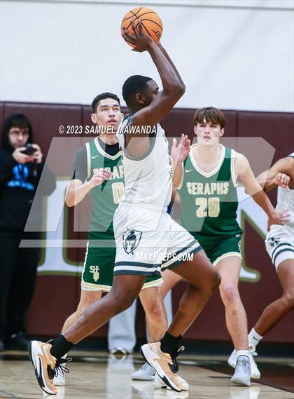 Thumbnail 1 in St. Bonaventure vs St. Francis (St. Francis Holiday Hoopfest Tournament) photogallery.