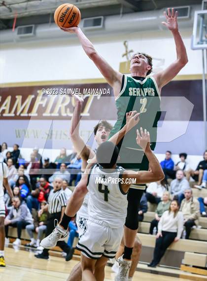 Thumbnail 2 in St. Bonaventure vs St. Francis (St. Francis Holiday Hoopfest Tournament) photogallery.