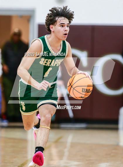 Thumbnail 1 in St. Bonaventure vs St. Francis (St. Francis Holiday Hoopfest Tournament) photogallery.