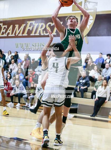 Thumbnail 1 in St. Bonaventure vs St. Francis (St. Francis Holiday Hoopfest Tournament) photogallery.