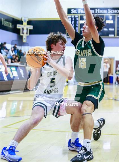 Thumbnail 3 in St. Bonaventure vs St. Francis (St. Francis Holiday Hoopfest Tournament) photogallery.