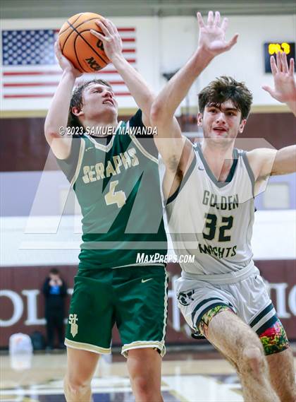 Thumbnail 3 in St. Bonaventure vs St. Francis (St. Francis Holiday Hoopfest Tournament) photogallery.
