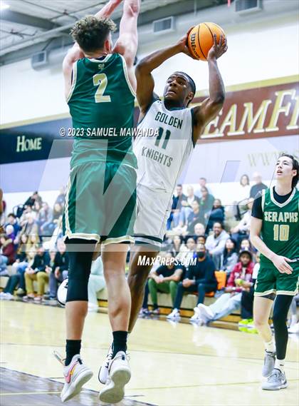 Thumbnail 3 in St. Bonaventure vs St. Francis (St. Francis Holiday Hoopfest Tournament) photogallery.