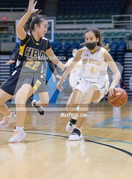 Thumbnail 3 in Sacred Hearts Academy vs Hawaii Baptist Academy (HHSAA Division 2 Championship) photogallery.