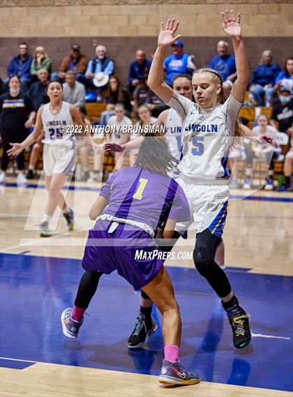 Thumbnail 2 in Oakland Tech @ Lincoln (CIF D3 NorCal Regional Final) photogallery.