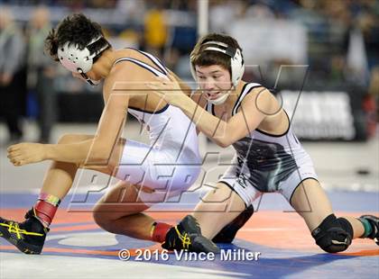 Thumbnail 1 in WIAA 3A 106 LB Championship photogallery.
