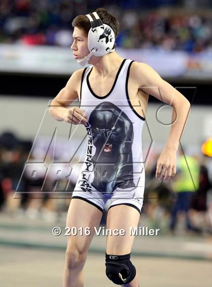 Thumbnail 2 in WIAA 3A 106 LB Championship photogallery.