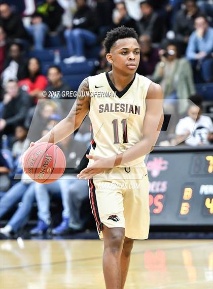 Thumbnail 2 in St. John Bosco vs. Salesian College Preparatory (MaxPreps/DLS MLK Classic) photogallery.